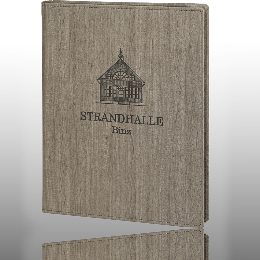 Speisekarte Luana Ahorndesign Hüllen Logoprägung